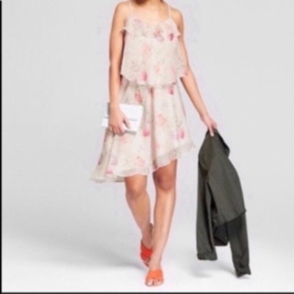A New Day Blush Floral Asymmetrical Dress - Picture 1 of 6